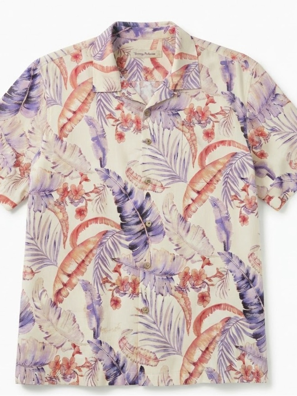 Tommy Bahama Silk Camp Shirt Vibrant Floral Short-Sleeve Button-Down Shirt